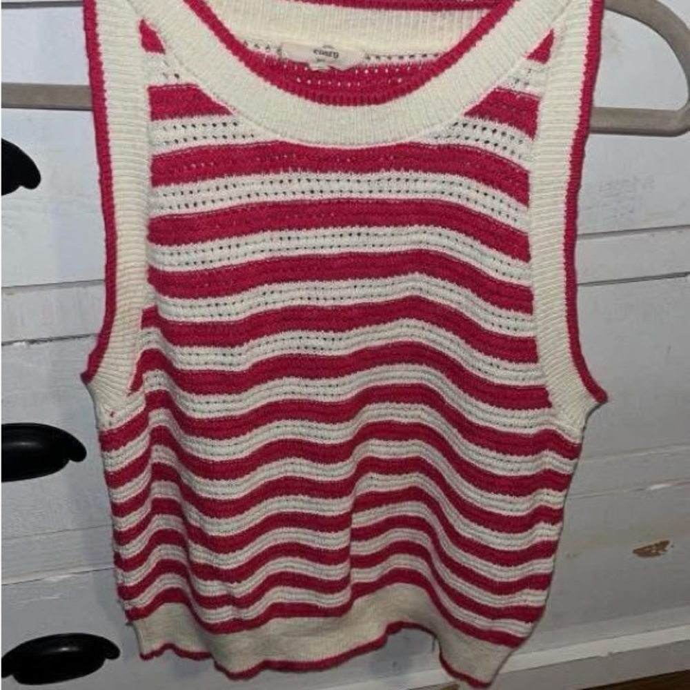 Striped Red and White Women's Top